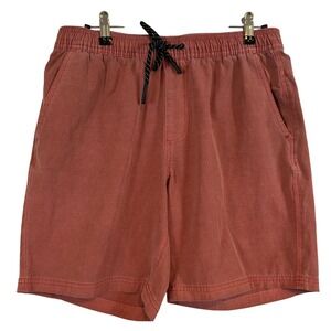 Bearbottom Clothing Mens Gorpcore Shorts Rust Red Medium 7" Drawstring Hiking